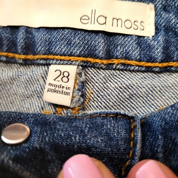 UPCYCLED☆HANDMADE "ella moss" and ☆OKD co. EMBELLISHED DENIM SKIRT Size 28 - Picture 6 of 15
